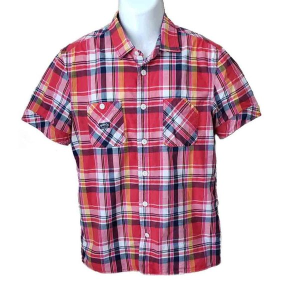 Diesel India Madras Shirt Plaid Men's Sim Fit Medium - Picture 1 of 4